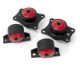 Picture of Innovative 00 - 09 Honda S2000 F - Series Black Aluminum Repl Rear Diff Mount Kit 60A Bushings