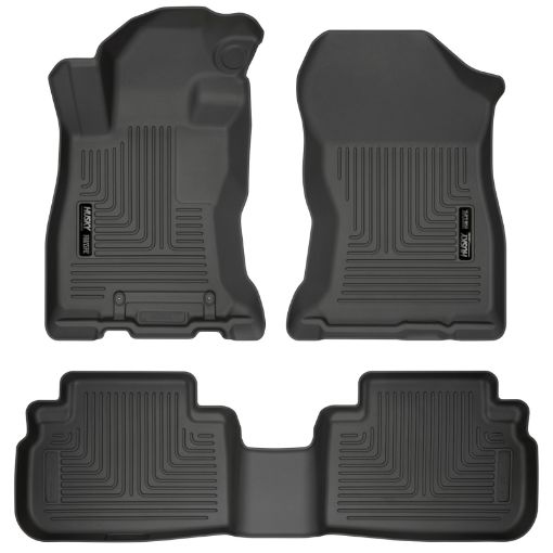 Picture of Husky Liners 2019 Subaru Forester Weatherbeater Black Front 2nd Seat Floor Liners