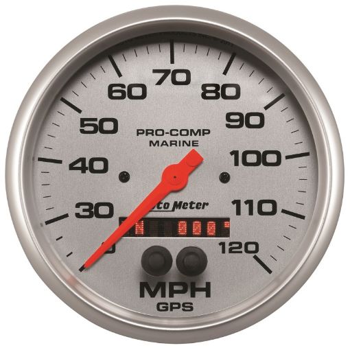 Picture of Autometer Marine Silver Ultra - Lite 5in 120mph GPS Speedometer