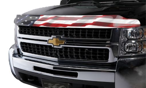 Picture of Stampede 2007 - 2010 Chevy Silverado 2500 HD Vigilante Premium Hood Protector - Flag