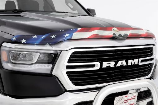 Picture of Stampede 19 - 23 Ram 1500 (Excl. RebelTRX) Vigilante Premium Hood Protector - Flag