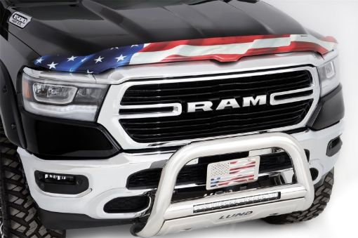 Picture of Stampede 19 - 23 Ram 1500 (Excl. RebelTRX) Vigilante Premium Hood Protector - Flag