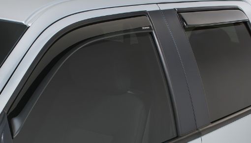 Picture of Stampede 2009 - 2014 Ford F - 150 Crew Cab Pickup Snap - Inz Sidewind Deflector 4pc - Smoke