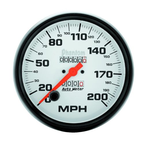 Picture of Autometer Phantom 5in 0 - 200 MPH Mechanical Speedometer