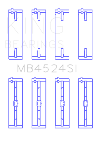 Picture of King Bearings Nissan VR38DETT VQ35HR VQ37HR Performance Crankshaft Main Bearings (Size 0.25)