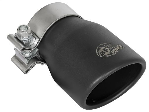 Picture of aFe MACH Force - XP 409 SS Single Wall Universal Clamp On Exhaust Tip - Black