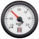Picture of Autometer Stack 52mm - 1 to 2 Bar T - Fitting 0.187in Barb (M) Mechanical Boost Pressure Gauge - White