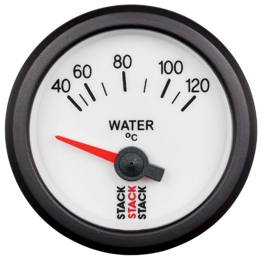 Picture of Autometer Stack 52mm 40 - 120 Deg C M10 Male Electric Water Temp Gauge - White
