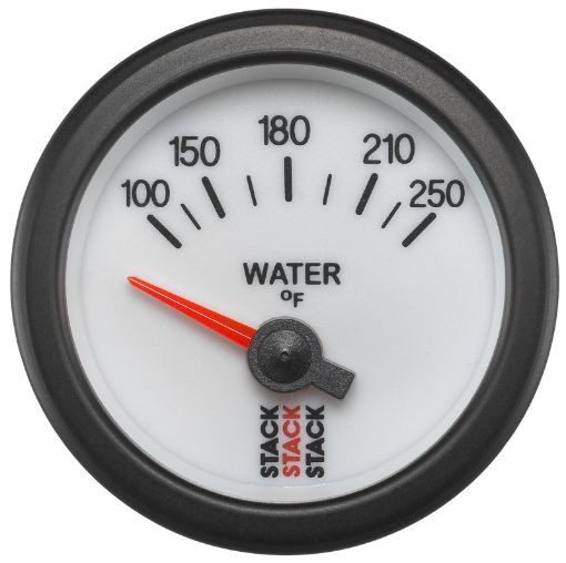 Picture of Autometer Stack 52mm 100 - 250 Deg F 18in NPTF Electric Water Temp Gauge - White