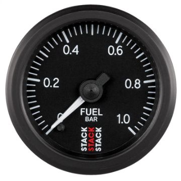 Picture of Autometer Stack 52mm 0 - 1 Bar M10 Male Pro Stepper Motor Fuel Pressure Gauge - Black
