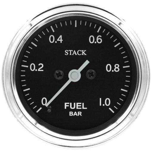 Picture of Autometer Stack 52mm 0 - 1 Bar M10 Male Pro Stepper Motor Fuel Pressure Gauge - Classic