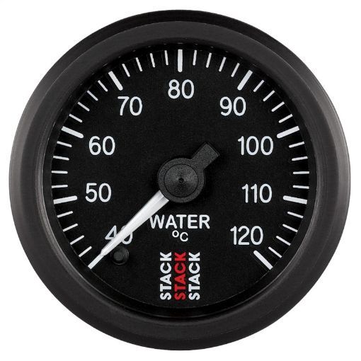 Picture of Autometer Stack 52mm 40 - 120 Deg C 18in NPTF Male Pro Stepper Motor Water Temp Gauge - Black
