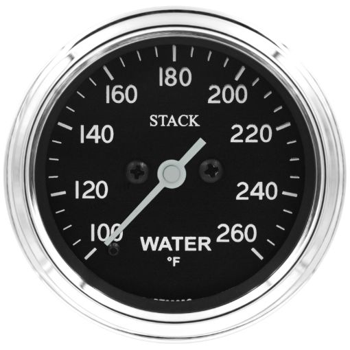 Picture of Autometer Stack 52mm 100 - 260 Deg F 18in NPTF Male Pro Stepper Motor Water Temp Gauge - Classic