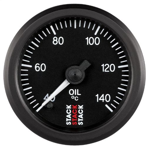 Picture of Autometer Stack 52mm 40 - 140 Deg C 18in NPTF Male Pro Stepper Motor Oil Temp Gauge - Black