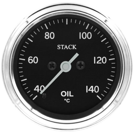 Picture of Autometer Stack 52mm 40 - 140 Deg C 18in NPTF Male Pro Stepper Motor Oil Temp Gauge - Classic