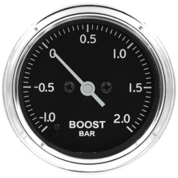 Picture of Autometer Stack 52mm - 1 to 2 Bar (Incl T - Fitting) Pro Stepper Motor Boost Pressure Gauge - Classic