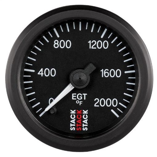 Picture of Autometer Stack 52mm 0 - 2000 Deg F Pro Stepper Motor Exhaust Gas Temp Gauge - Black