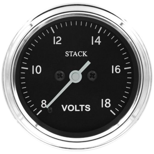 Picture of Autometer Stack 52mm 8 - 18V Pro Stepper Motor Battery Voltage Gauge - Classic