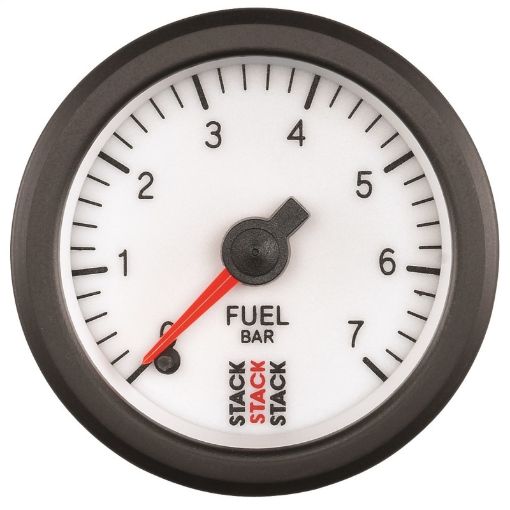 Picture of Autometer Stack 52mm 0 - 7 Bar M10 Male Pro Stepper Motor Fuel Pressure Gauge - White