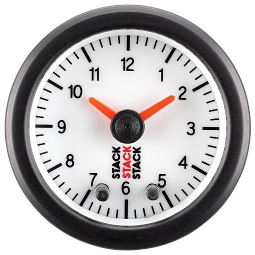 Picture of Autometer Stack Analog Clock Gauge - White