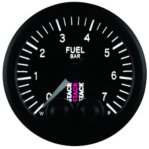 Picture of Autometer Stack 52mm 0 - 7 Bar M10 Male Pro - Control Fuel Pressure Gauge - Black