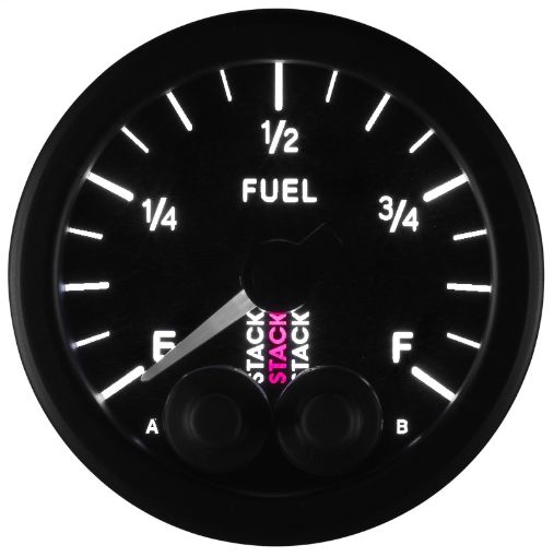 Picture of Autometer Stack 52mm 0 - 280 Ohm Programmable Pro - Control Fuel Level Gauge - Black