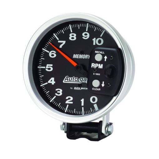 Picture of Autometer 5 inch 10,000 RPM w Peak Memory Pedestal Tachometer Auto Gage - Black
