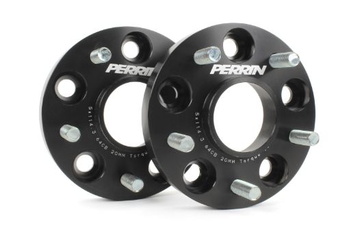 Picture of Perrin 17 - 18 Honda Civic Si 64.1mm Hub 5x114.3 20mm Wheel Spacers (One Pair)