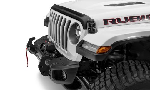 Picture of AVS 07 - 18 Jeep Wrangler (JK) Aeroskin II Textured Low Profile Hood Shield - Black