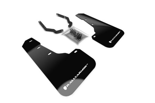 Picture of Rally Armor 18 - 23 Subaru Crosstrek Black Mud Flap wSilver Logo (Front Only)