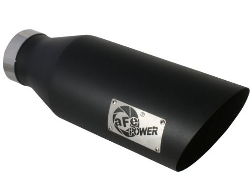 Picture of aFe MACHForce XP Exhausts Tips SS - 304 EXH Tip 4In x 7Out x 18L Bolt - On (blk)