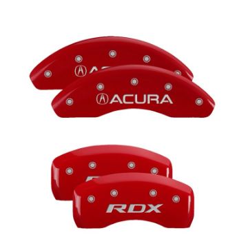 Picture of MGP 4 Caliper Covers Front Acura Rear RDX Red Finish Silver Characters (Req 18in Wheel)