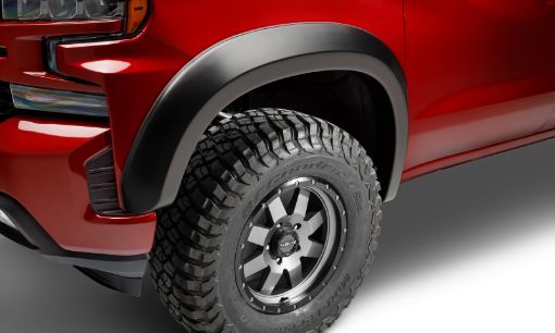Picture of Bushwacker 19 - 21 Chevrolet Silverado 15 Extend - A - Fender Style Flares 4pc 78.8 Bed - Black