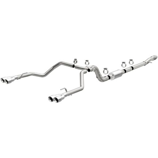 Picture of MagnaFlow 2019 Chevrolet Silverado 1500 Quad Exit Polished Stainless Cat - Back Exhaust