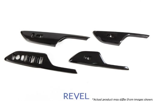 Picture of Revel GT Dry Carbon Window Switch Panels (FLFRRLRR) 16 - 18 Honda Civic - 4 Pieces