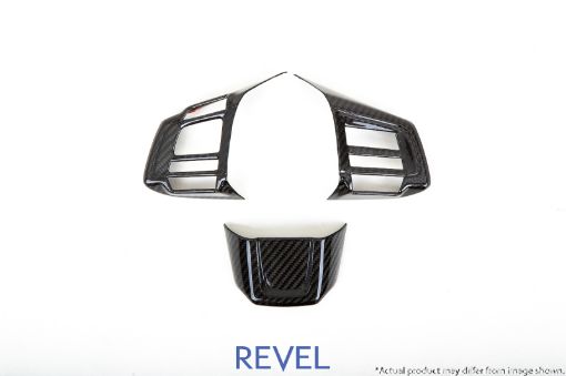 Picture of Revel GT Dry Carbon Steering Wheel Insert Covers 15 - 18 Subaru WRXSTI - 3 Pieces