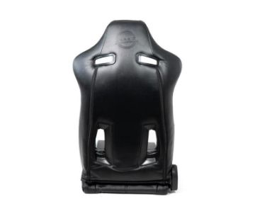 Picture of NRG Reclinable Sport Seats (Pair) The Arrow Black Vinyl w Pressed NRG logo w Black Stitch