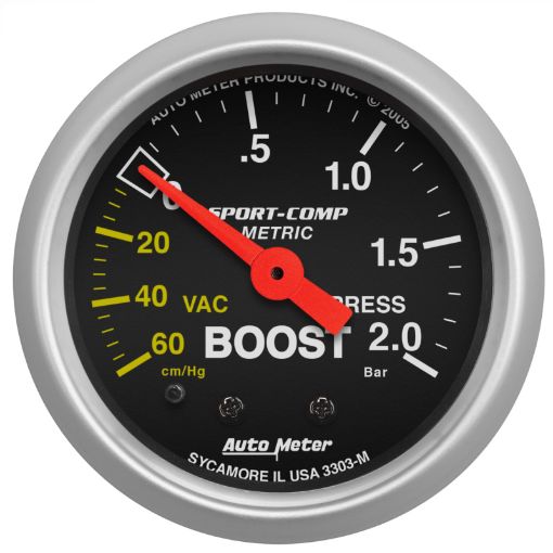 Picture of Autometer Sport - Comp 52mm 60cmHG - 2.0 Bar Mechanical Boost Gauge