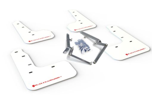 Picture of Rally Armor 17 - 21 Honda Civic SportSport Touring White UR Mud Flap wRed Logo