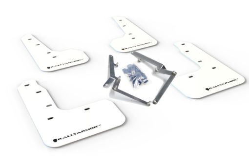 Picture of Rally Armor 17 - 21 Honda Civic SportSport Touring White UR Mud Flap wBlack Logo
