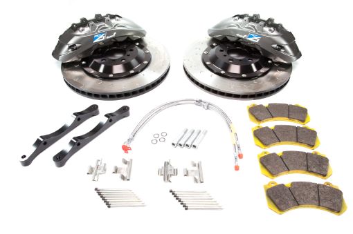 Picture of Alcon 2009 Nissan GT - R R35 412x36mm Rotor Grey 6 Piston Caliper RC6 Front Axle Kit