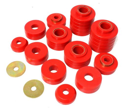 Picture of Energy Suspension 80 - 98 Ford F250F350 80 - 92 Ford F100F150 85 - 98 Ford F450 Red Body Mount Set