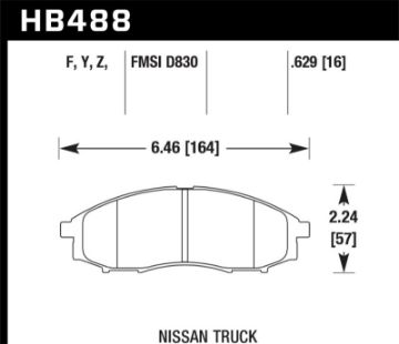 Picture of Hawk 00 - 04 Nissan Xtrerra 03 - 04 Nissan Frontier LTS Street Front Brake Pads