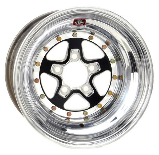 Picture of Weld Alumastar 2.0 15x4 5x4.75 BP 1.7 5in. BS Black Wheel - Non - Beadlock