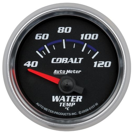 Picture of Autometer Cobalt 52mm Short Sweep Electronic 40 - 120 Deg C Water Temprature Gauge