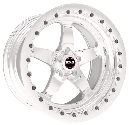 Picture of Weld S71 17x11 5x4.75 BP 6.4in. BS Polished Wheel (Low Pad) - Polished Single Beadlock MT