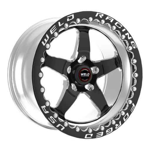 Picture of Weld S71 15x8.33 5x4.5 BP 4.5in. BS Black Wheel (Low Pad) - Black Single Beadlock
