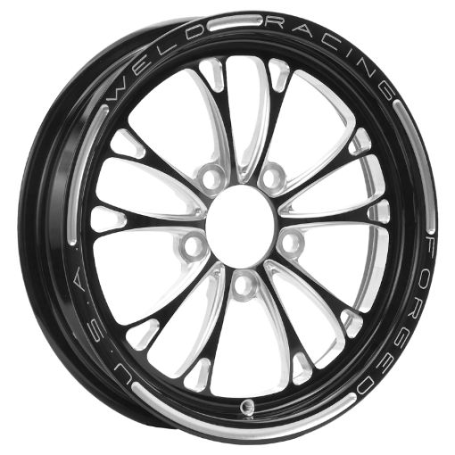Picture of Weld V - Series 1 - Piece 15x3.5 5x4.75 BP 2.25in. BS Black Wheel - Non - Beadlock