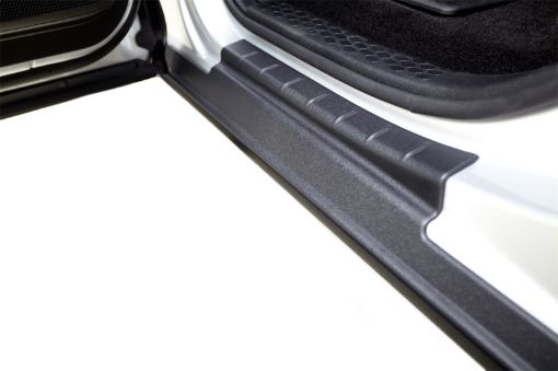 Picture of Bushwacker 15 - 19 Chevrolet Silverado 25003500 Trail Armor Rocker Panel Sill Plate Cvr. - Tex. Blk