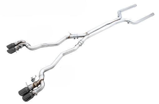 Picture of AWE Tuning 18 - 19 BMW F90 M5 SwitchPatch Cat - Back Exhaust - Black Diamond Tips